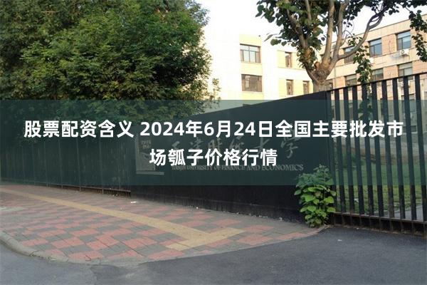 股票配资含义 2024年6月24日全国主要批发市场瓠子价格行情