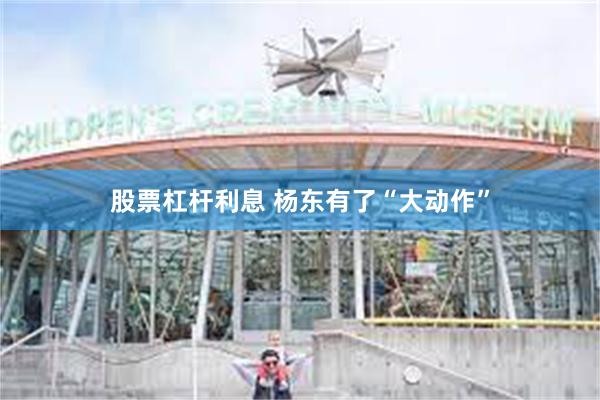股票杠杆利息 杨东有了“大动作”