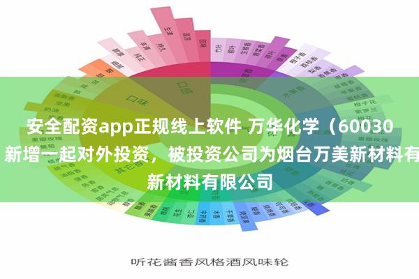 安全配资app正规线上软件 万华化学（600309.SH）新增一起对外投资，被投资公司为烟台万美新材料有限公司