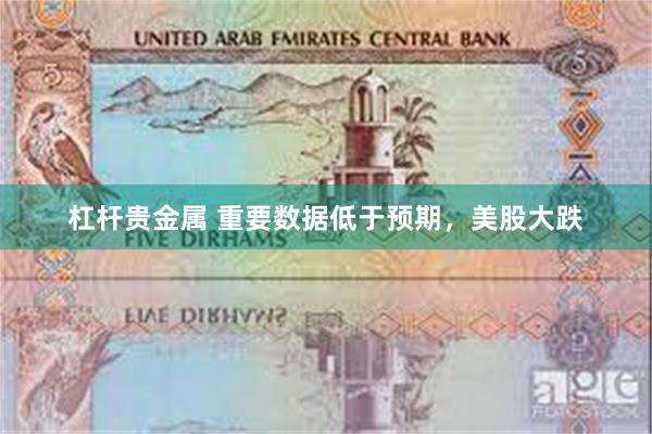 杠杆贵金属 重要数据低于预期，美股大跌