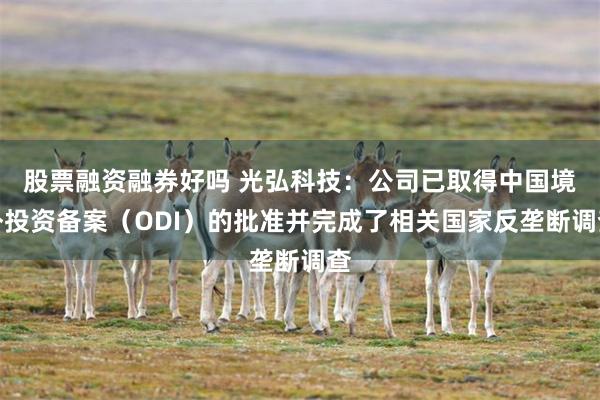 股票融资融券好吗 光弘科技：公司已取得中国境外投资备案（ODI）的批准并完成了相关国家反垄断调查