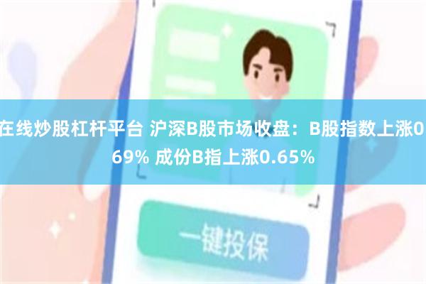 在线炒股杠杆平台 沪深B股市场收盘：B股指数上涨0.69% 成份B指上涨0.65%